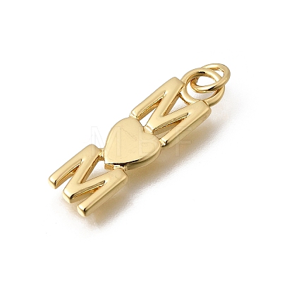 Mother's Day Brass Pendants KK-Z155-05G-02-1