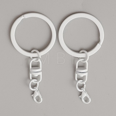Spray Painted Iron Keychain Swivel Clasps FIND-WH0111-355A-1