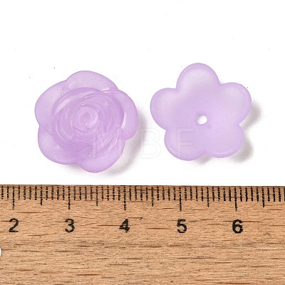 Frosted Transparent Acrylic Beads OACR-U006-03H-1