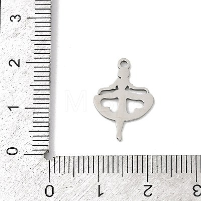 201 Stainless Steel Pendants STAS-F316-10P-1