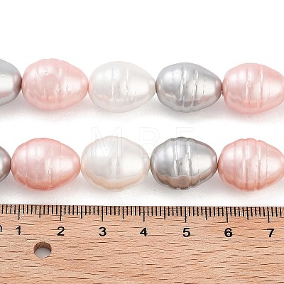 Electroplated Shell Pearl Beads Strands BSHE-H110-01-05-1