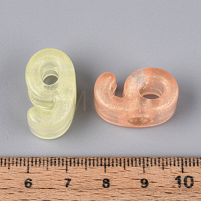 Luminous Frosted Transparent Acrylic Beads TACR-T029-21J-1