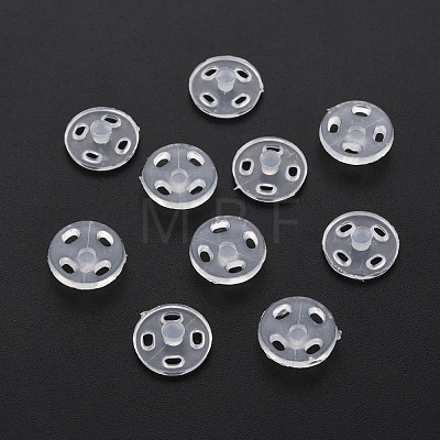 Transparent Resin Snap Fasteners BUTT-N018-008-01-1