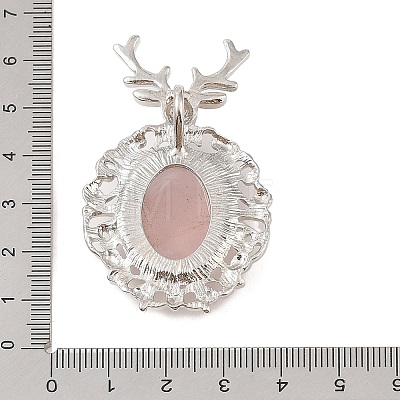 Natural Rose Quartz Pendants G-A226-02P-08-1