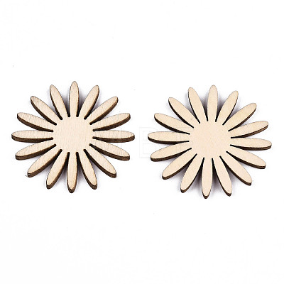 Undyed Natural Wooden Cabochons WOOD-S058-050-1