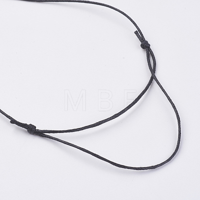 Adjustable Cotton Waxed Cord Pendant Necklaces X-NJEW-JN02105-1