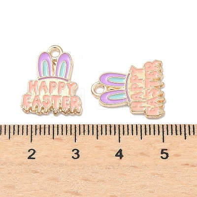 Easter Alloy Enamel Pendants ENAM-I055-01KCG-07-1