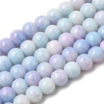 Ombre Effect Dyed Glass Beads Strands GLAA-T031-01O-02-1