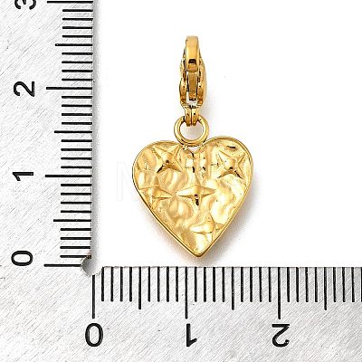 Heart 304 Stainless Steel Rhinestones Pendant Decorations STAS-R159-50G-01-1