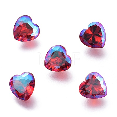 Cubic Zirconia Pointed Back Cabochons ZIRC-H108-07C-227SI-1