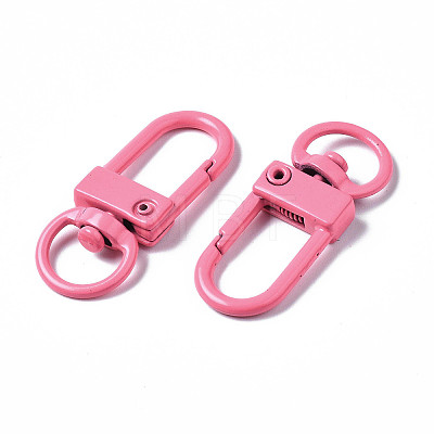 Spray Painted Eco-Friendly Alloy Swivel Snap Hooks Clasps PALLOY-T080-02J-NR-1