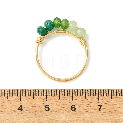 Dyed Natural Malaysia Jade Finger Rings for Women RJEW-JR01108-1