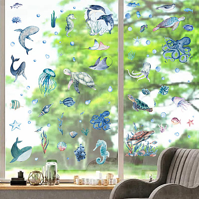 8 Sheets 8 Styles PVC Waterproof Wall Stickers DIY-WH0345-218-1