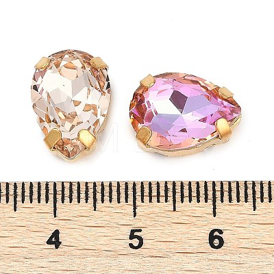 Brass Glass Rhinestone Sew on Rhinestones RGLA-B004-07A-G-1
