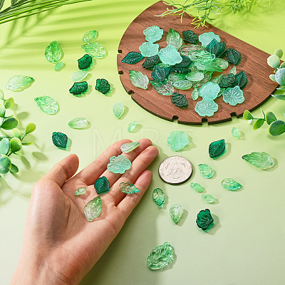 80Pcs 8 Styles Transparent Glass Pendants & Beads Sets DGLA-TA0001-63-1