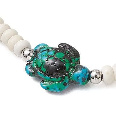 Sea Turtles and Starfish Coconut Beads Bracelets BJEW-JB11882-01-1