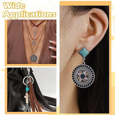 6Pcs 6 Styles Bohemian Alloy with Dyed Natural Gemstone Pendants and Alloy Enamel Pendants FIND-CJ0005-90-1