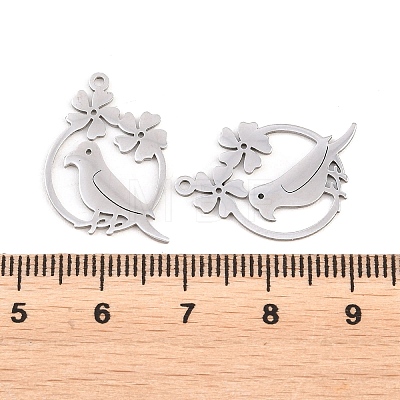 304 Stainless Steel Pendants STAS-E521-07P-04-1