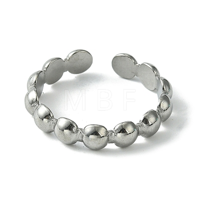 304 Stainless Steel Open Cuff Ring RJEW-L110-039P-1