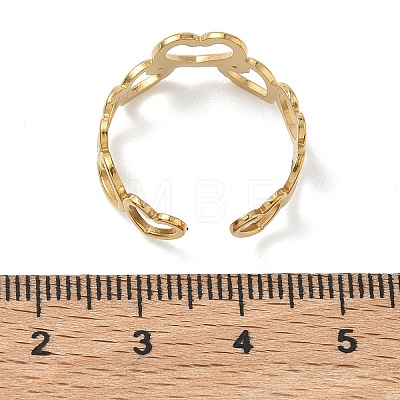 304 Stainless Steel Cuff Open Rings for Women RJEW-L341-01A-G-1