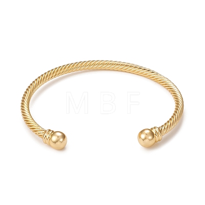 Classic Rack Plating Brass Cuff Bangles X-BJEW-E071-10G-1