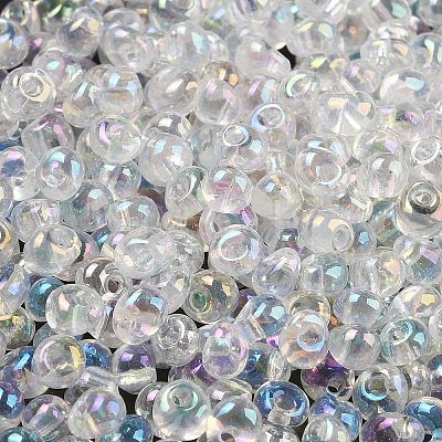 6/0 Inside Colours Glass Seed Beads SEED-A034-03K-1