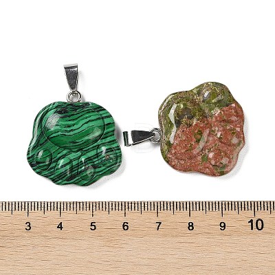 Natural and Synthetic Mixed Gemstone Pendants G-K357-01P-1