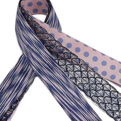 9 Yards 3 Styles Polyester Ribbon SRIB-A014-F01-1