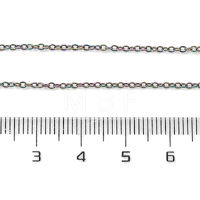 Ion Plating(IP) 304 Stainless Steel Cable Chain Necklace for Men Women STAS-G299-04M-1