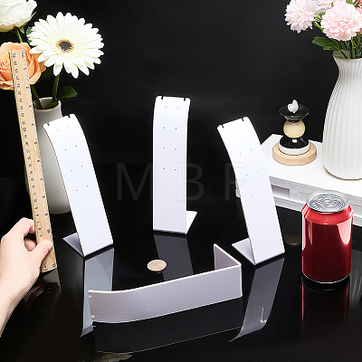 Desktop Acrylic Slant Back Single Necklace Display Stands ODIS-WH0025-234A-1
