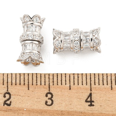 925 Sterling Silver Micro Pave Cubic Zirconia Screw Clasps STER-U001-04A-P-1