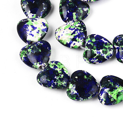 Spray Painted Synthetic Turquoise Beads Strands G-N352-28A-07-1