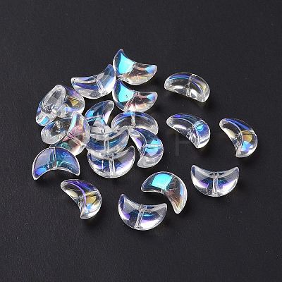Transparent Electroplate Glass Beads GLAA-F122-01F-1