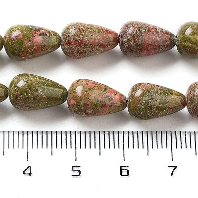 Natural Unakite Beads Strands G-B106-A23-02-1