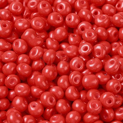 6/0 Opaque Baking Paint Glass Seed Beads SEED-M012-02A-20-1