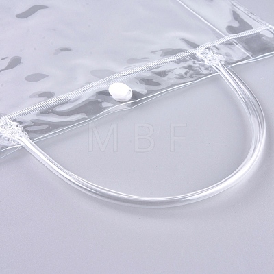 Transparent PVC Plastic Gift Bag with Handle ABAG-WH0005-22-1