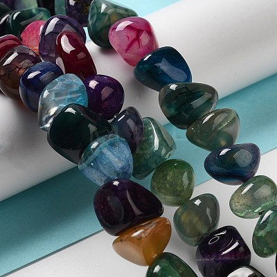 Natural Agate Beads Strands G-H295-B01-03-1