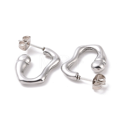 304 Stainless Steel Stud Earring for Women EJEW-F287-02P-1