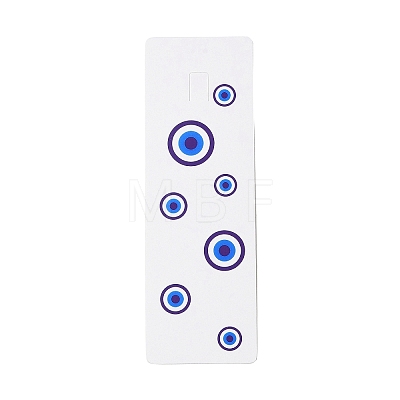 Rectangle Evil Eye Print Paper Keychain Display Cards AJEW-A052-01-1