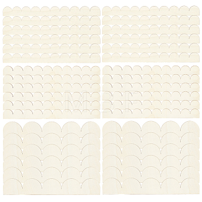 30Pcs 3 Styles Unfinished Fan Shaped Wooden Frames WOOD-GO0001-29-1
