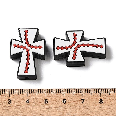 Sports Theme Silicone Beads LS-SL-D001-02B-1