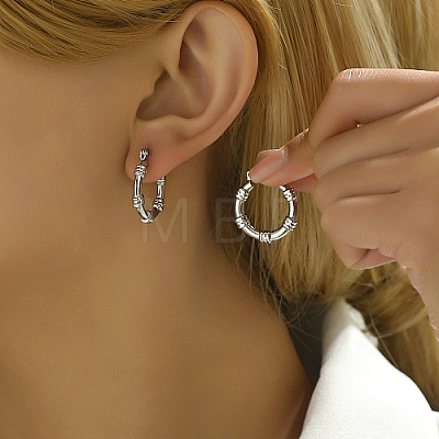 Non-Tarnish 304 Stainless Steel Hoop Earrings FD1814-2-1