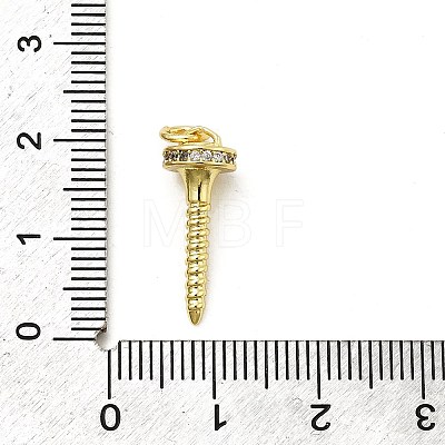 Brass Micro Pave Cubic Zirconia Pendants KK-K400-45G-1