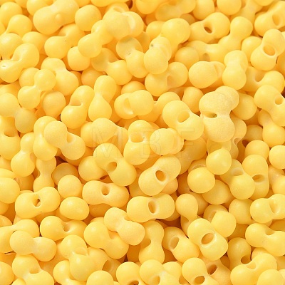 Rubberized Style Glass Seed Beads SEED-Z003-01H-1