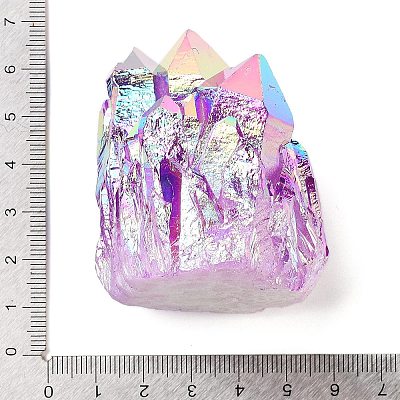 Electroplated Natural Druzy Quartz Crystal Cluster Ornaments RABO-PW0001-179C-1