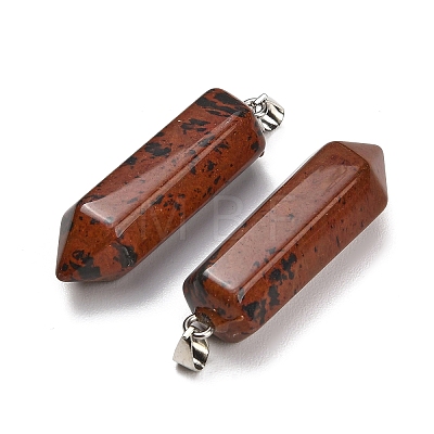 Natural Mahogany Obsidian Pendants GG-CBAA0EE-02P-14-1