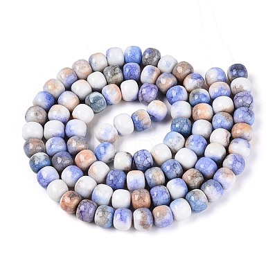 Ombre Effect Dyed Glass Beads Strands GLAA-N067-01A-05-1