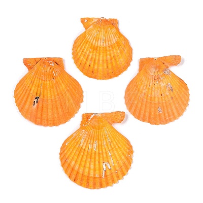 Undyed Natural Scallop Shell Big Pendants SHEL-T020-01-1