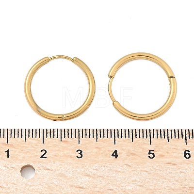 Ion Plating(IP) 304 Stainless Steel Huggie Hoop Earrings X-EJEW-F111A-20mm-G-1