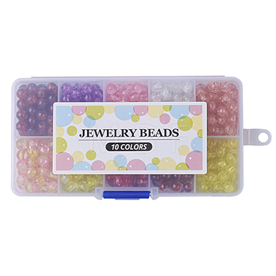 Transparent Crackle Glass Beads CCG-X0008-02-8mm-1